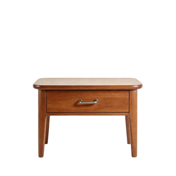 Warm Walnut 1-Drawer Nightstand