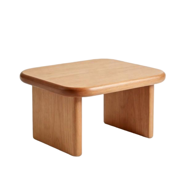 Solid Wood U-Shaped Side Table