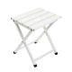 White Slatted Aluminum Folding Chair