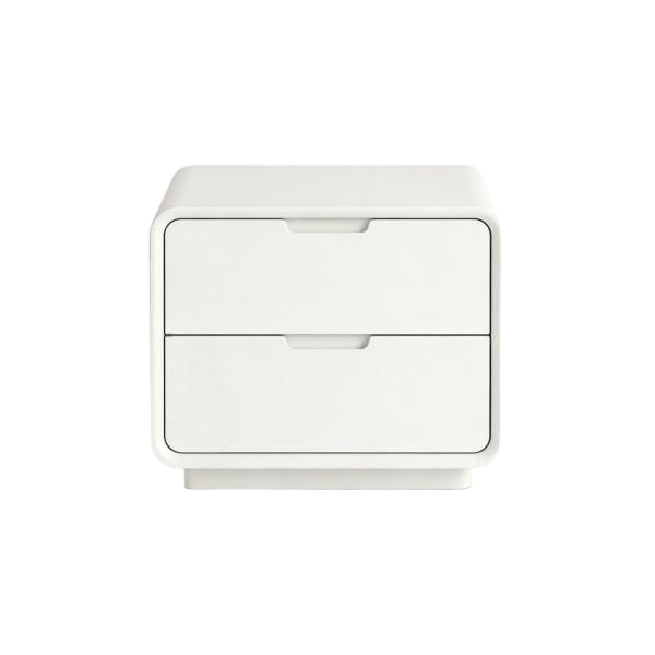 Contemporary White 2-Drawer Floating Nightstand