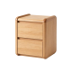 Rounded Edge 2-Drawer Oak Nightstand