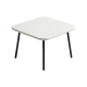 Minimalist White Side Table with Black Legs