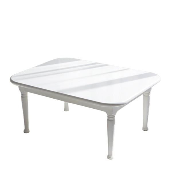 Classic White Curved Coffee Table