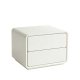 Modern Minimalist White 2-Drawer Nightstand